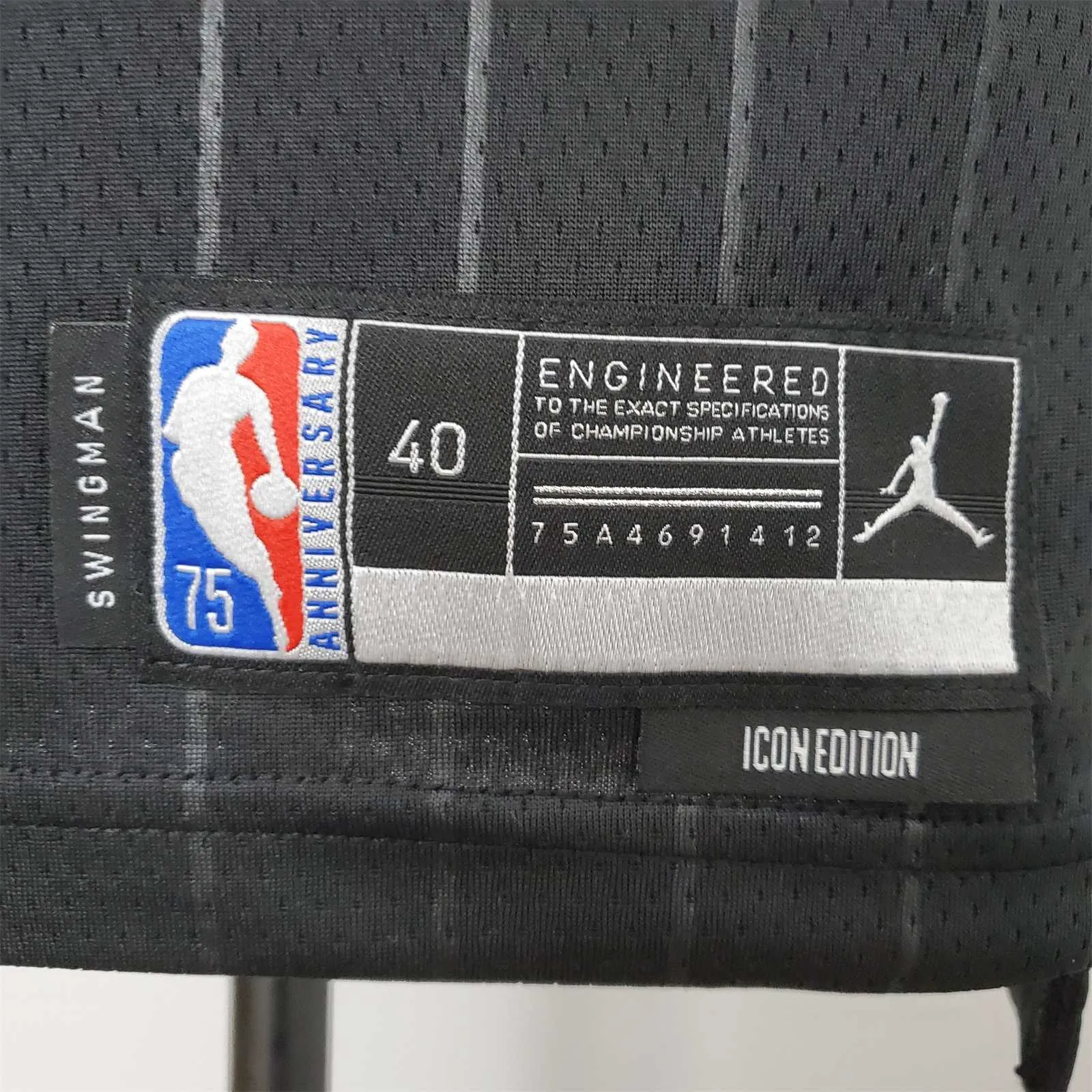 75th Anniversary Jordan #45 Bulls Flyers Black NBA Jersey 3