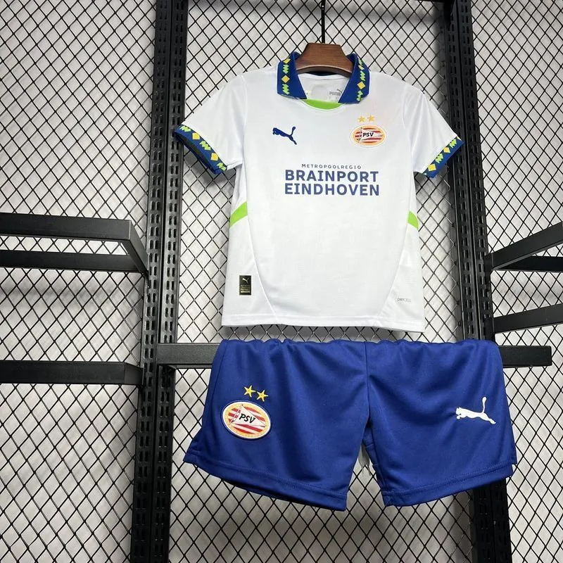 24-25 PSV Third Kid Kits Youth Apparels Football AAAAJersey Yupoo 3