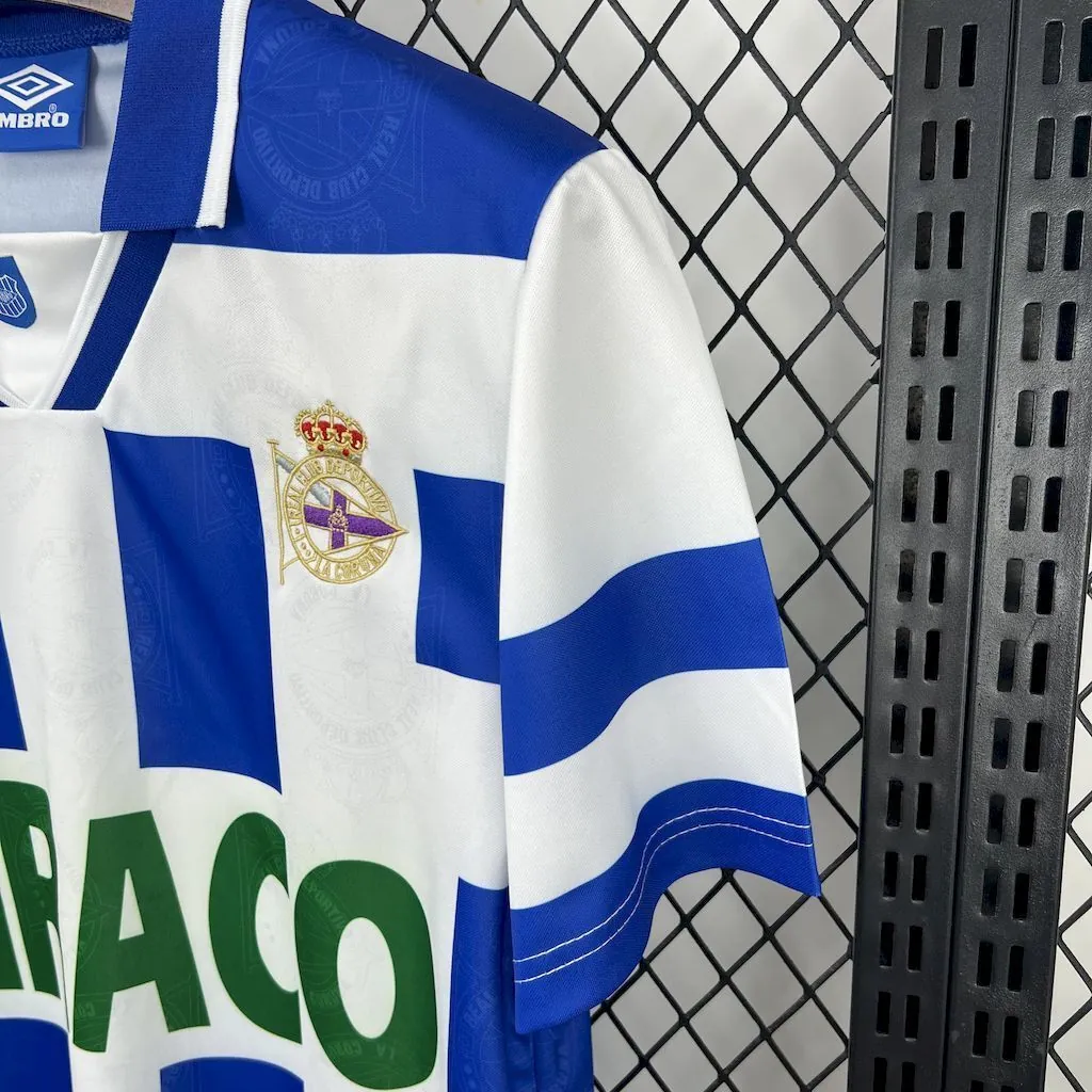 94-95 Deportivo La Coruna Home Retro Kit Vintage Shirt AAAAJersey Wholesale Yupoo 3