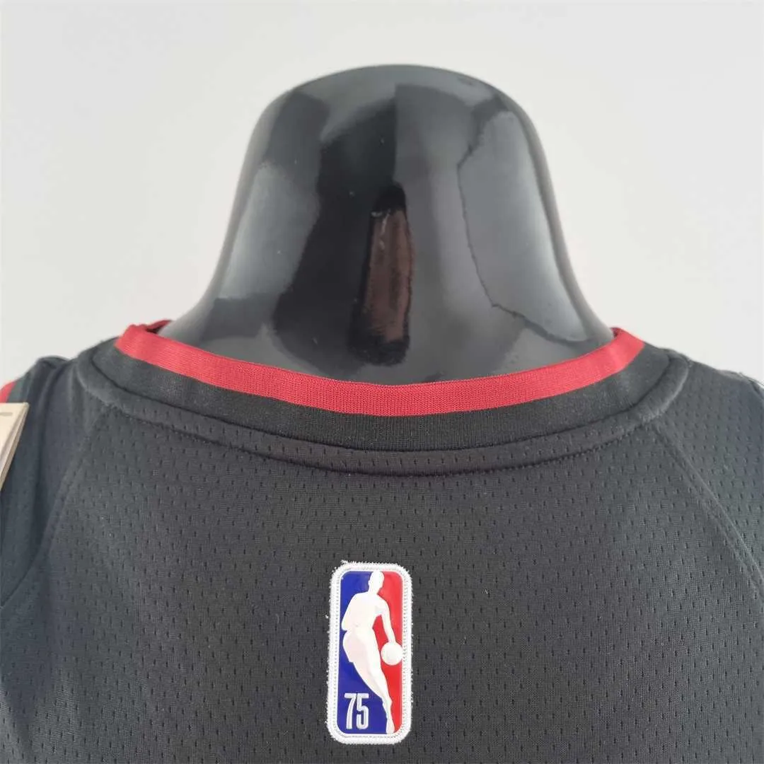 75th Anniversary Miami Heat BUTLER#22 black NBA Jersey 3