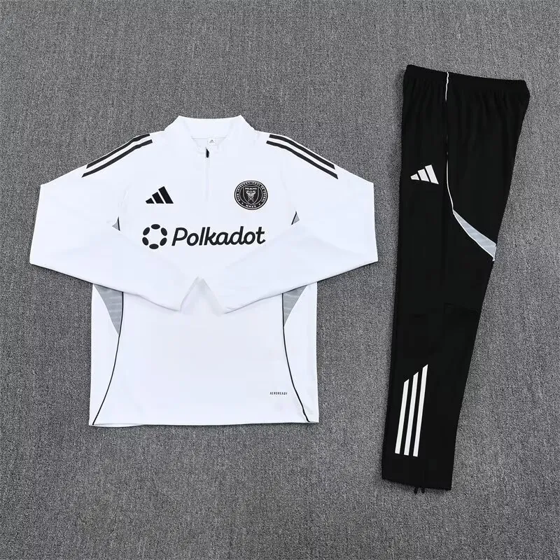 25-26 Inter Miami White Training Kits Long Football Tracksuits 1