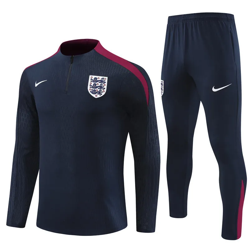 2024 England Player Long Sleeve Training Suit Football Shirts 4