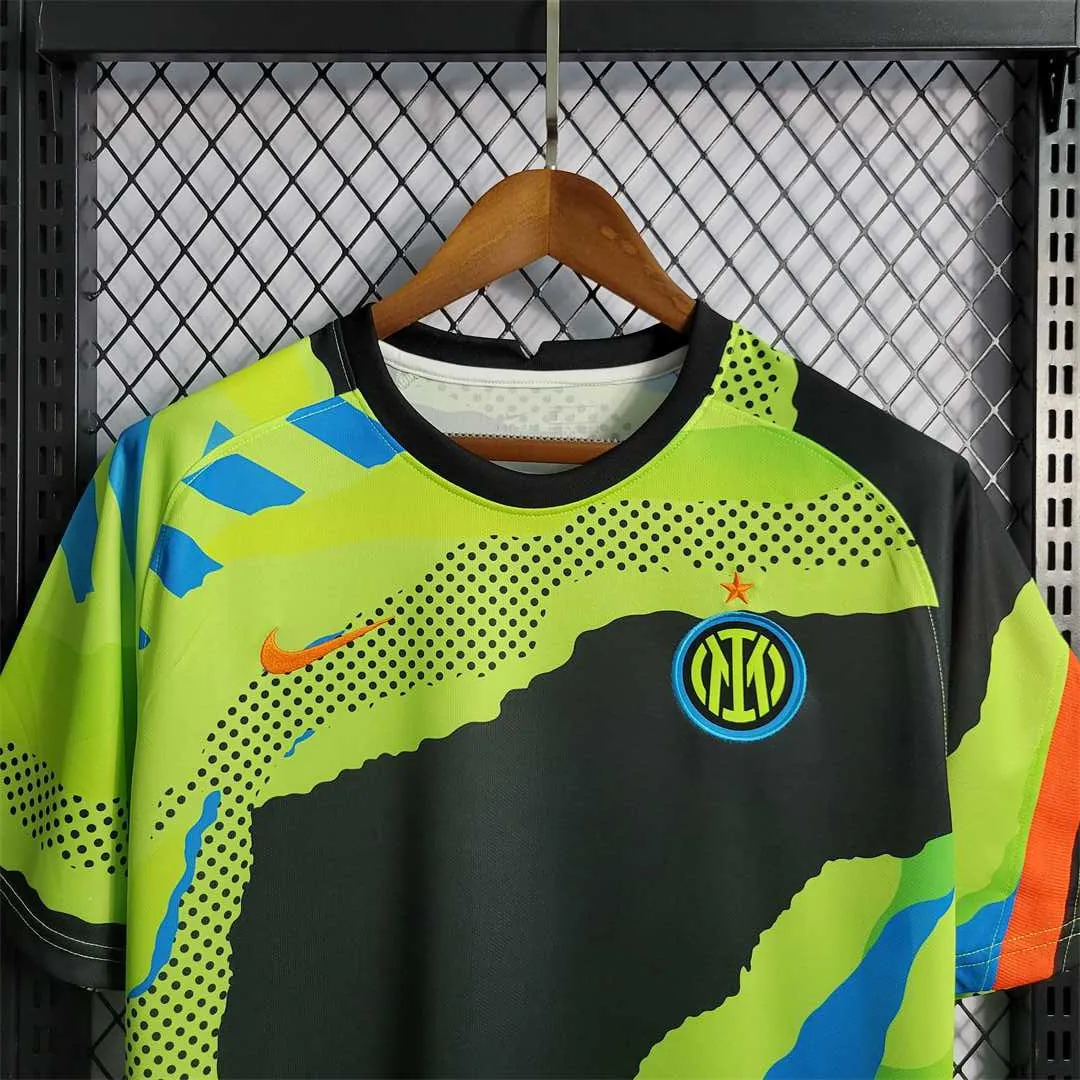22-23 Inter Milan Pre-match greenblack training suit 2
