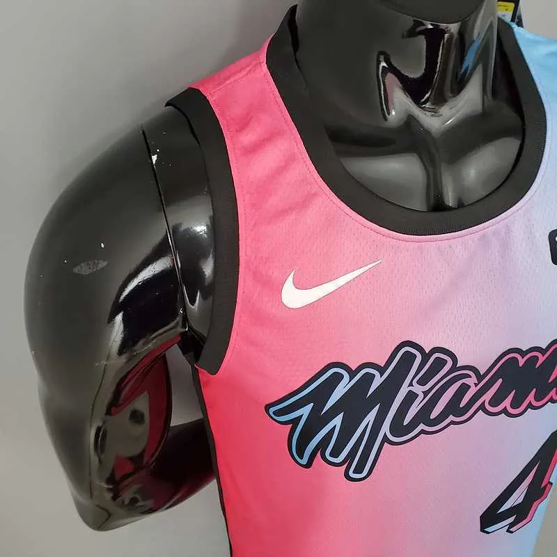 New Miami Heat OLADIPO#4 City Edition Pink Blue Gradient Color 5