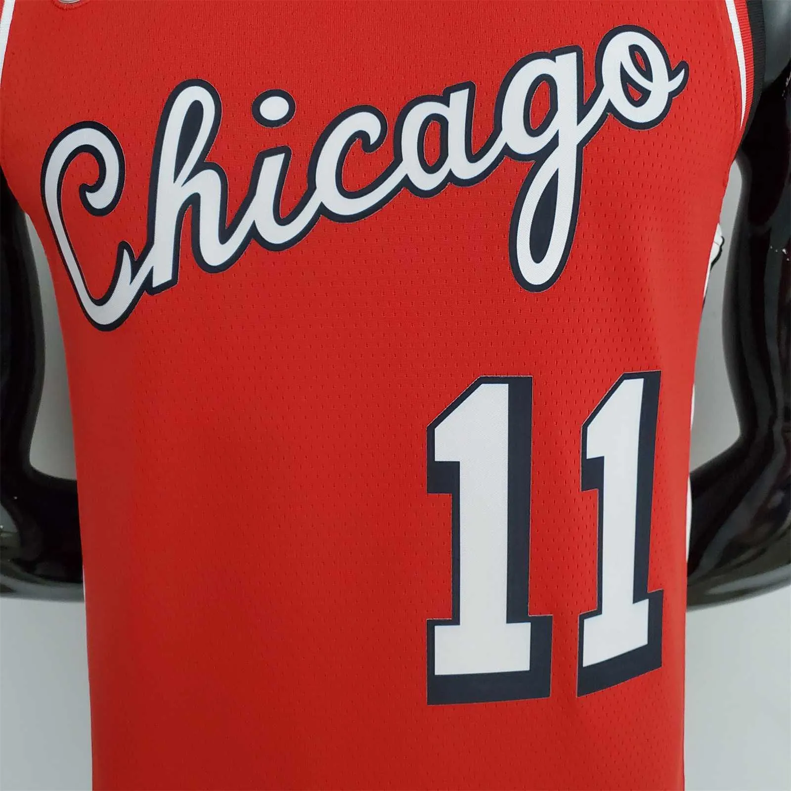 75th Anniversary 2022 Season Chicago Bulls DeROZAN#11 City Edition Red NBA Jersey 3