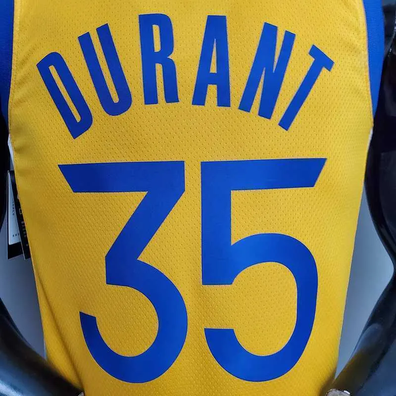 New DURANT#35 Golden State Warriors yellow 6