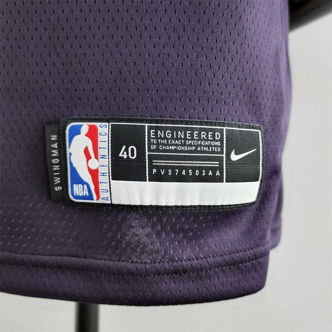 Minnesota Timberwolves RUSSELL#0 Black and Purple NBA Jersey 6