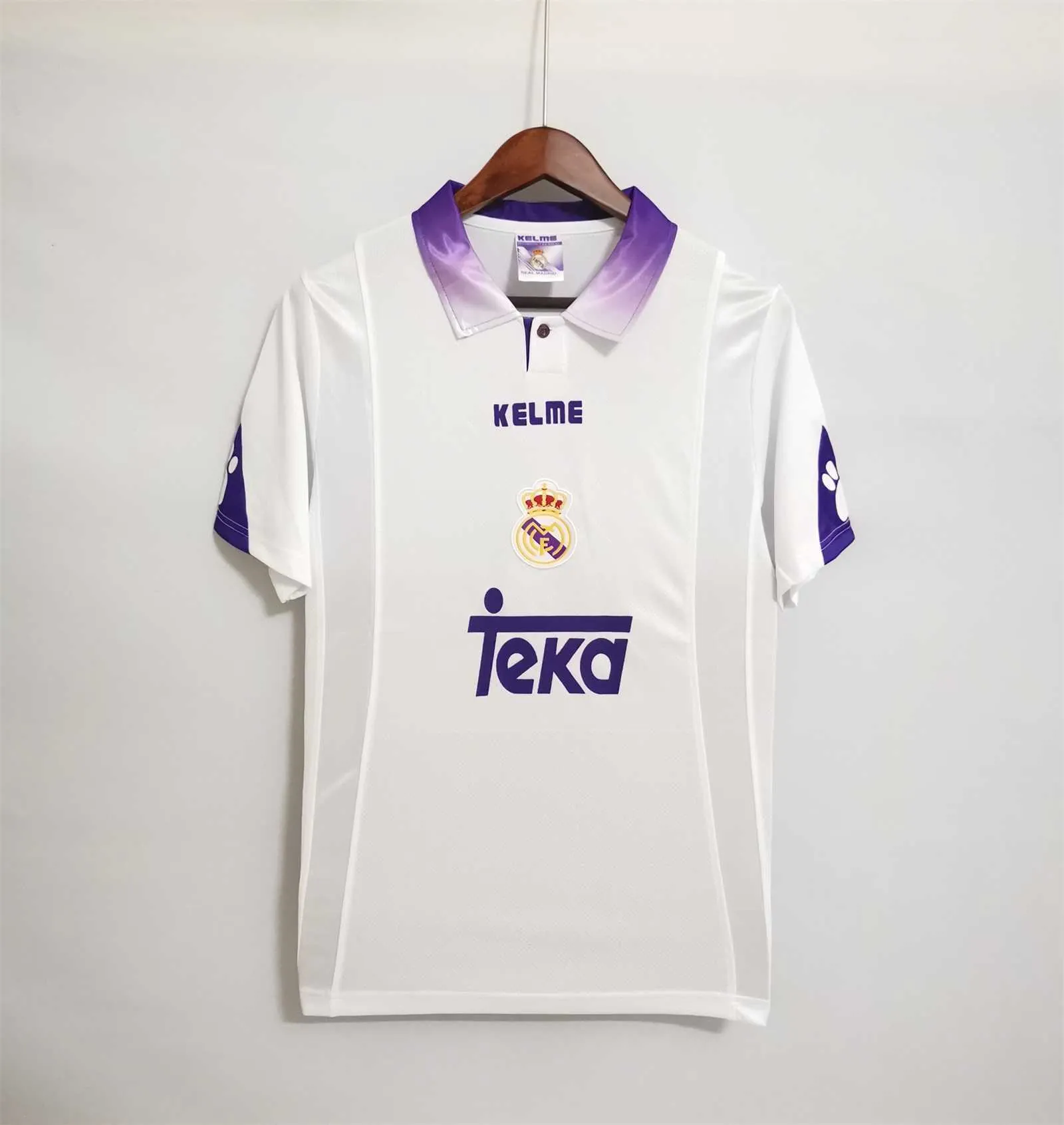 97-98 Real Madrid home champions league white champions 13