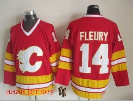 Calgary Flames retro ice hockey jersey M-3XL 卡加利火焰队复古冰球服 3