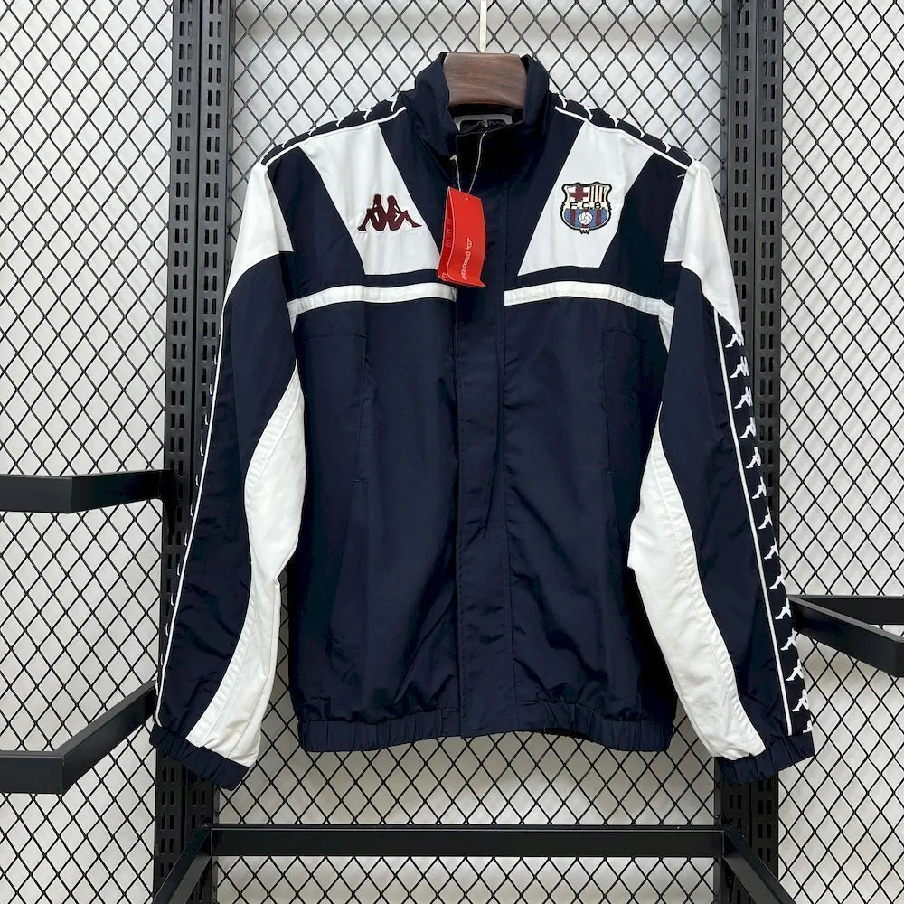 25-26 Barcelona x Kappa OG Style Navy Windbreaker Jacket AAAAJersey Supplier Yupoo 8