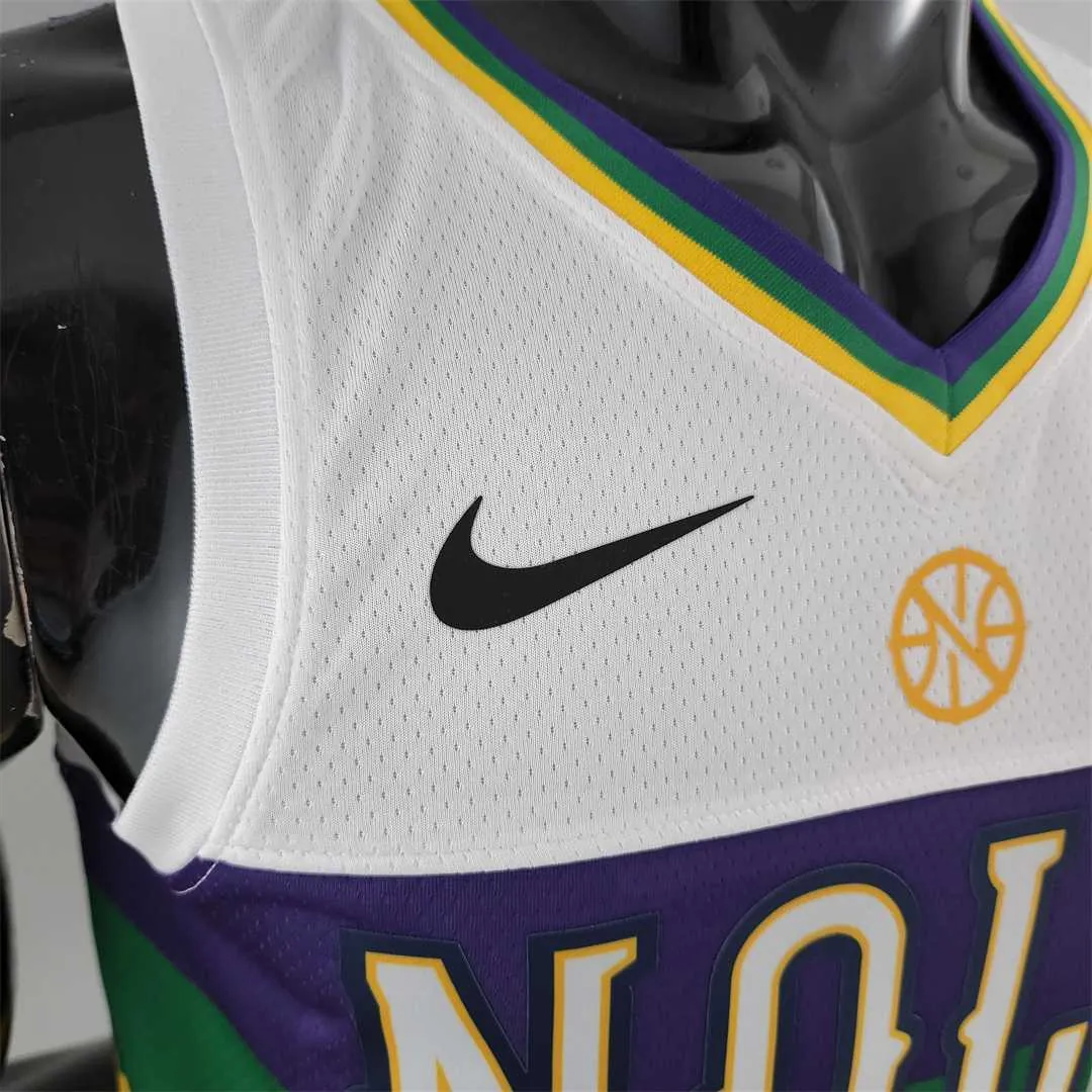 2018 New Orleans Pelicans WLLIAMSIN#1 Urban Edition White NBA Jersey 6