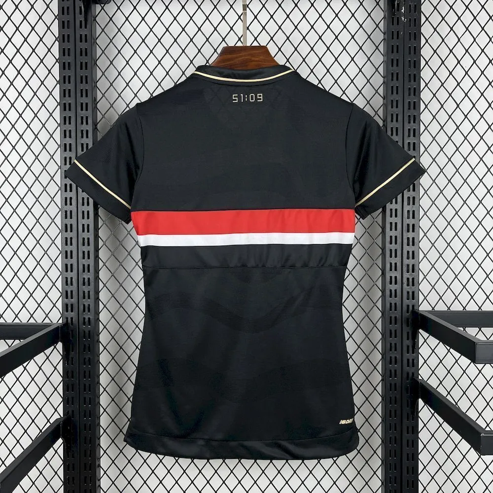 25-26 Woman Sao Paulo Second Away Lady Shirt Soocer Uniform AAAAJersey Dropship Yupoo 2