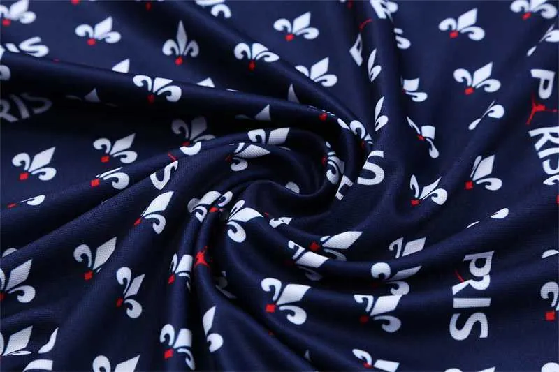 Polo Jordan PSG sapphire blue and white print 10