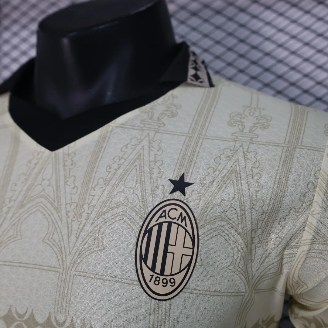 23-24 AC Milan Fourth Kit Beige Player Version Shirts Football AAAAJerseys Yupoo 1