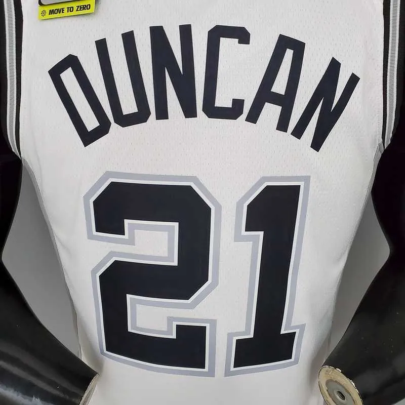 DUNCAN#21 Spurs White 7