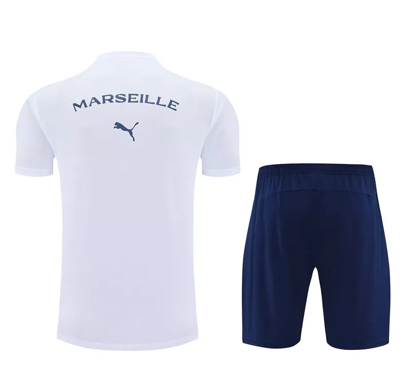 25-26 Marseille White Training Kits Football Tracksuits 2
