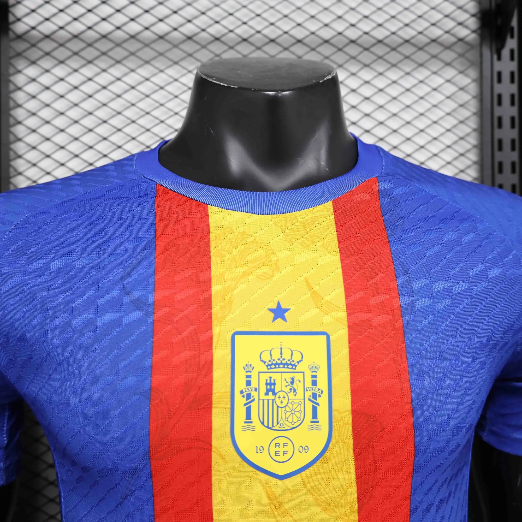 2024 Spain Pre-Match Victory Blue Player Version Shirt AAAAJersey Supplier Yupoo 1