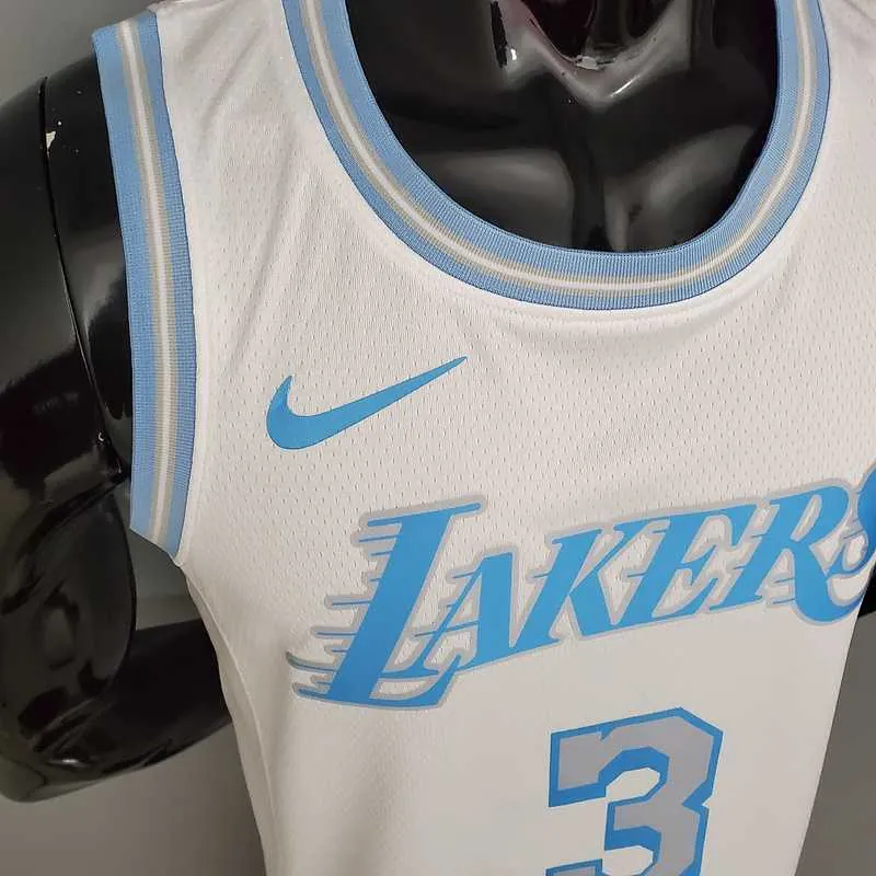 New Lakers DAVIS#3 Crew Neck Retro Limited Edition White 3