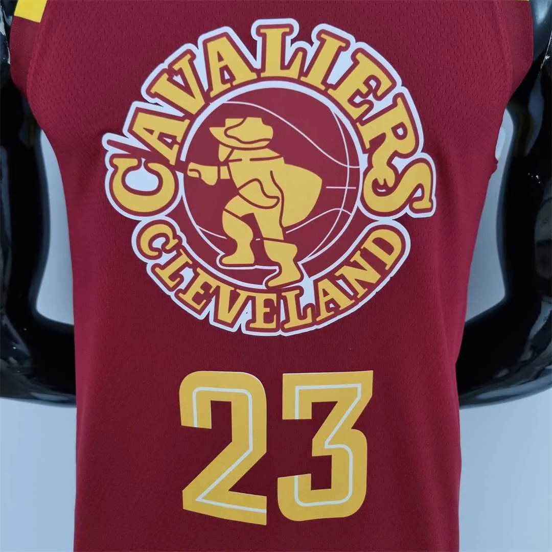 2022 Cleveland Cavaliers JAMES#23 Urban Edition Red NBA Jersey 3