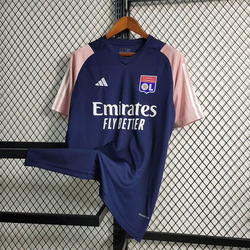 23-24 Lyon Blue Training Suit Size S-XXL Soccer Jersey 3