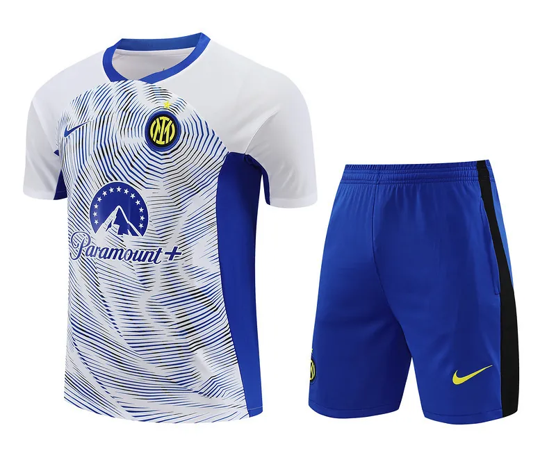 23-24 Inter Milan Short Sleeve Kits White&Blue Training Suits Cheap Jerseys Yupoo 3