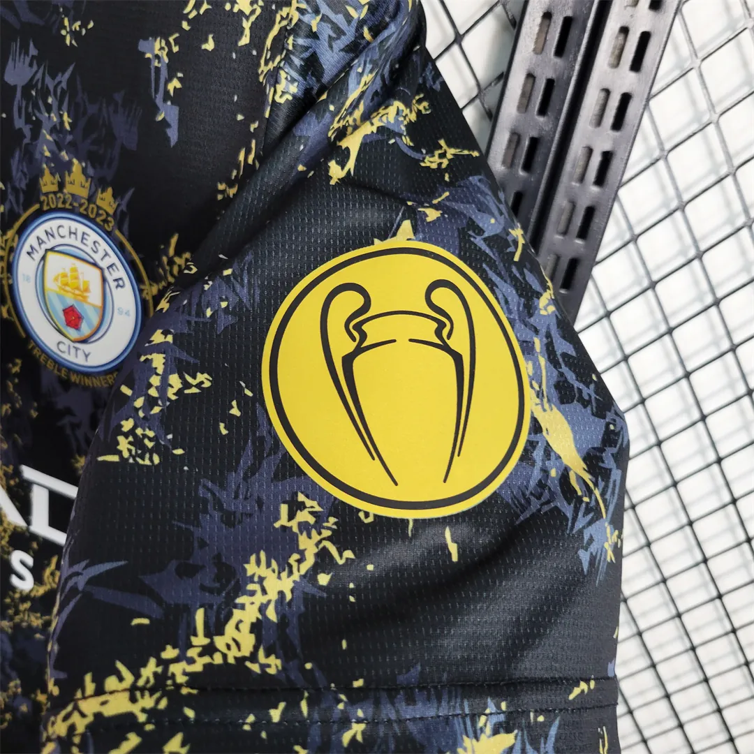 23-24 Manchester City Black Gold Special Edition Size S-XXL 10