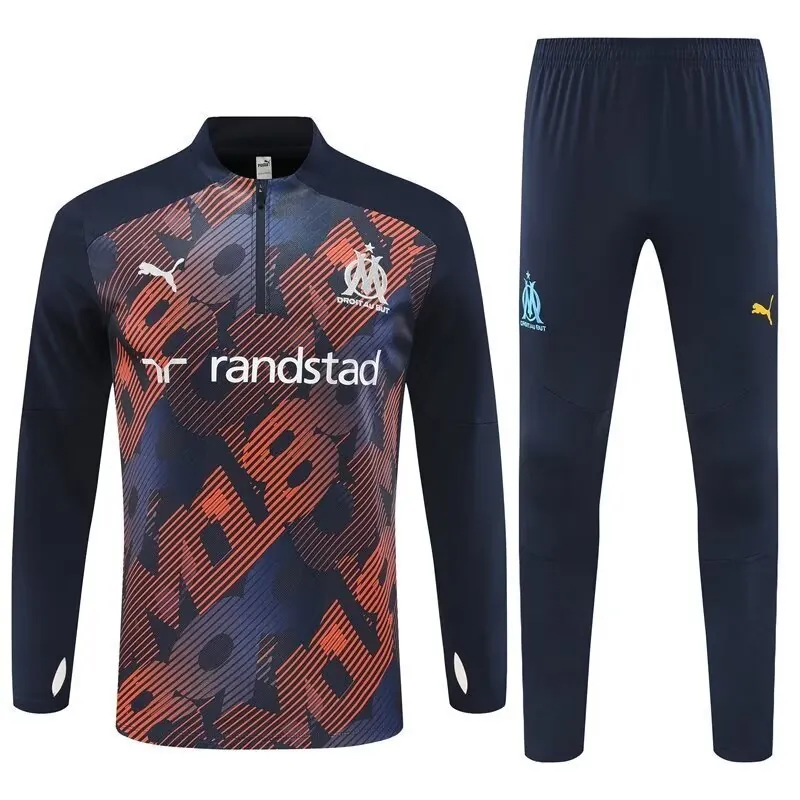 24-25 Marseille Long Sleeve Training Suit Football Shirts 3