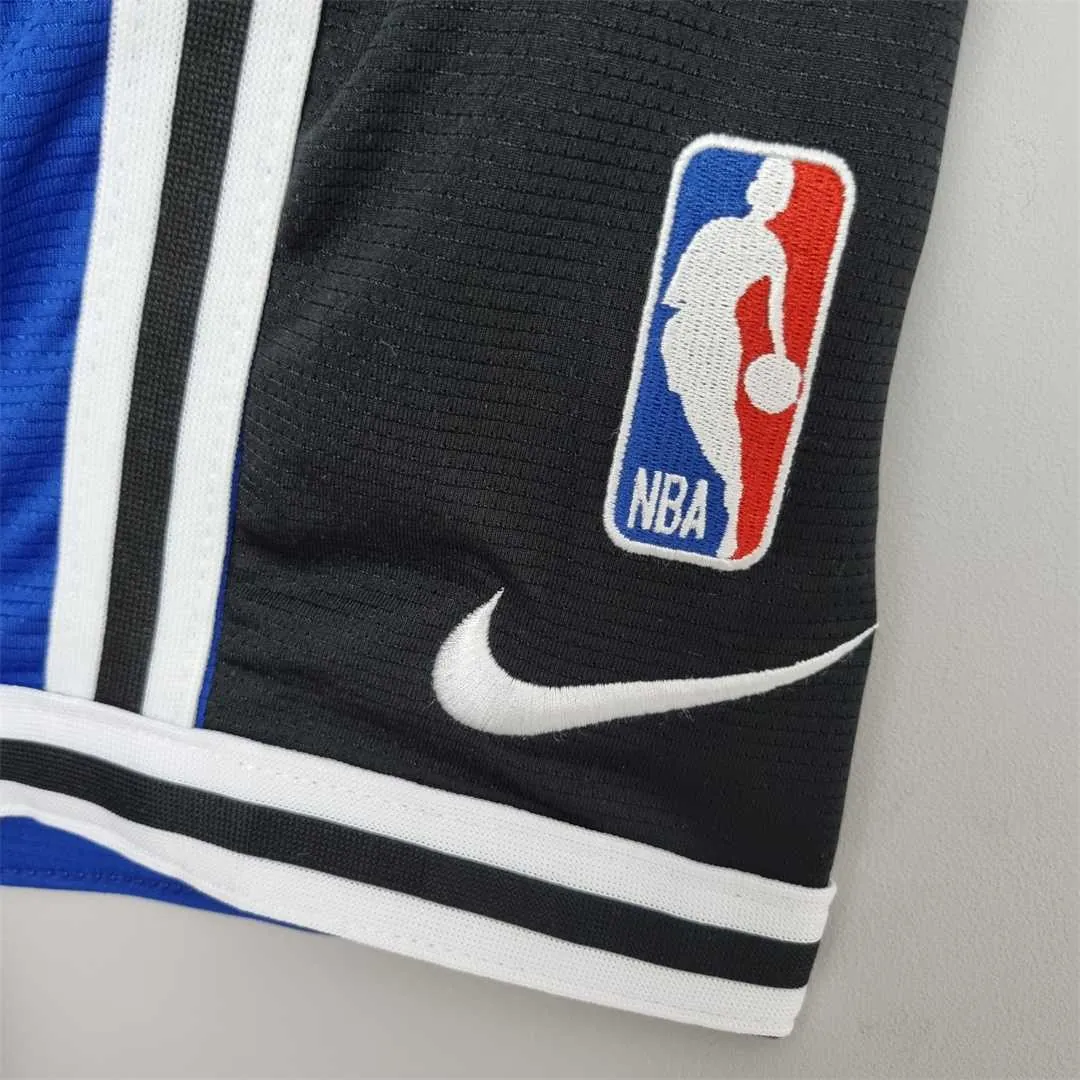 2022 Dallas Mavericks NBA US Training Shorts blue black border 2