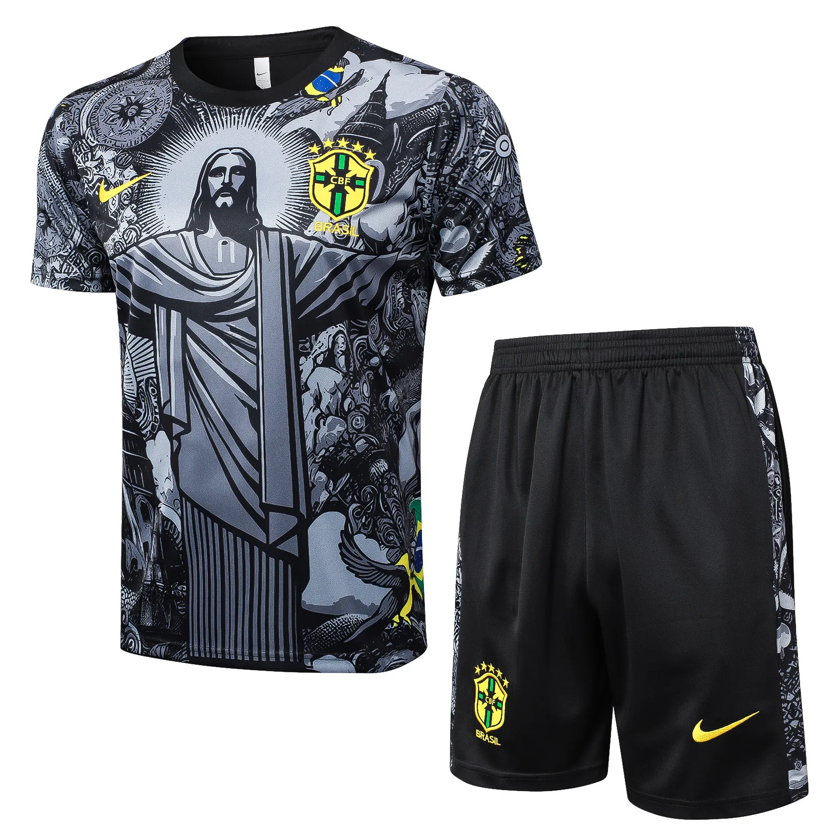2024 Brazil Christ the Redeemer Grey Special Edition Kit Soccer AAAAJersey Yupoo 5