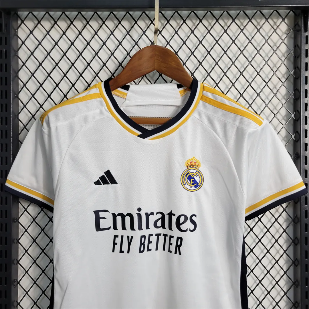 23-24 Real Madrid home kids kit 11