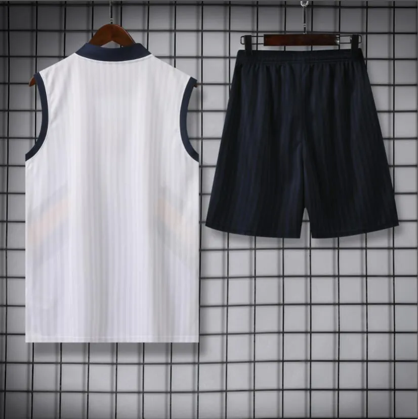 23-24 Real Madrid Training Vest Suits White Sleeveless Kit Soccer Jerseys Yupoo 2