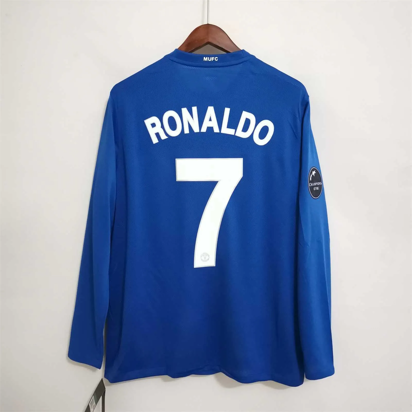 08-09 Manchester United blue away long sleeve 1