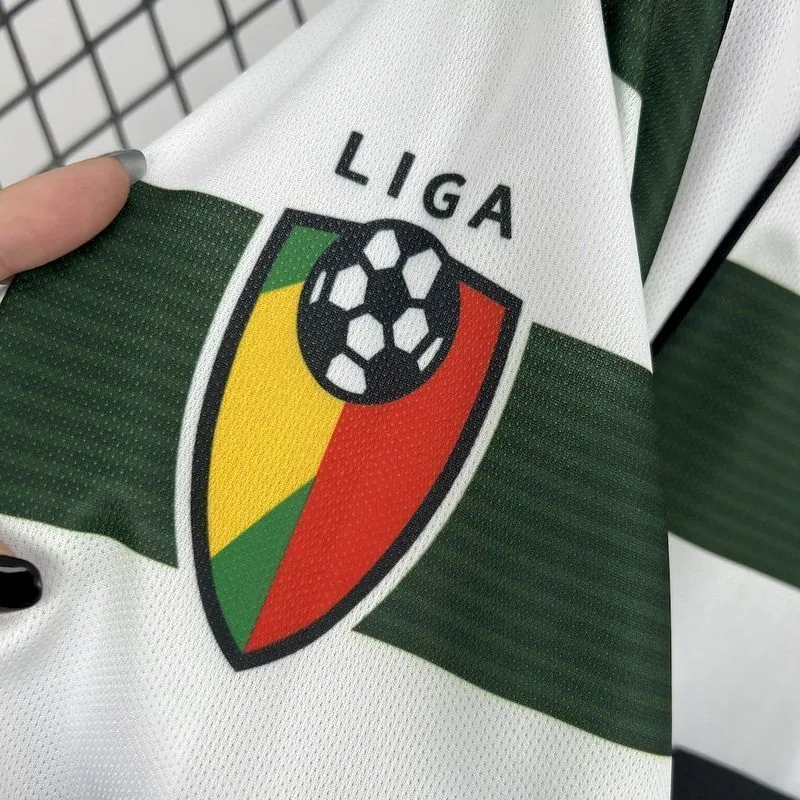 01-03 Sporting Lisbon Home Retro Long Sleeve Kit Vintage Shirt Soccer AAAAJersey Yupoo 3