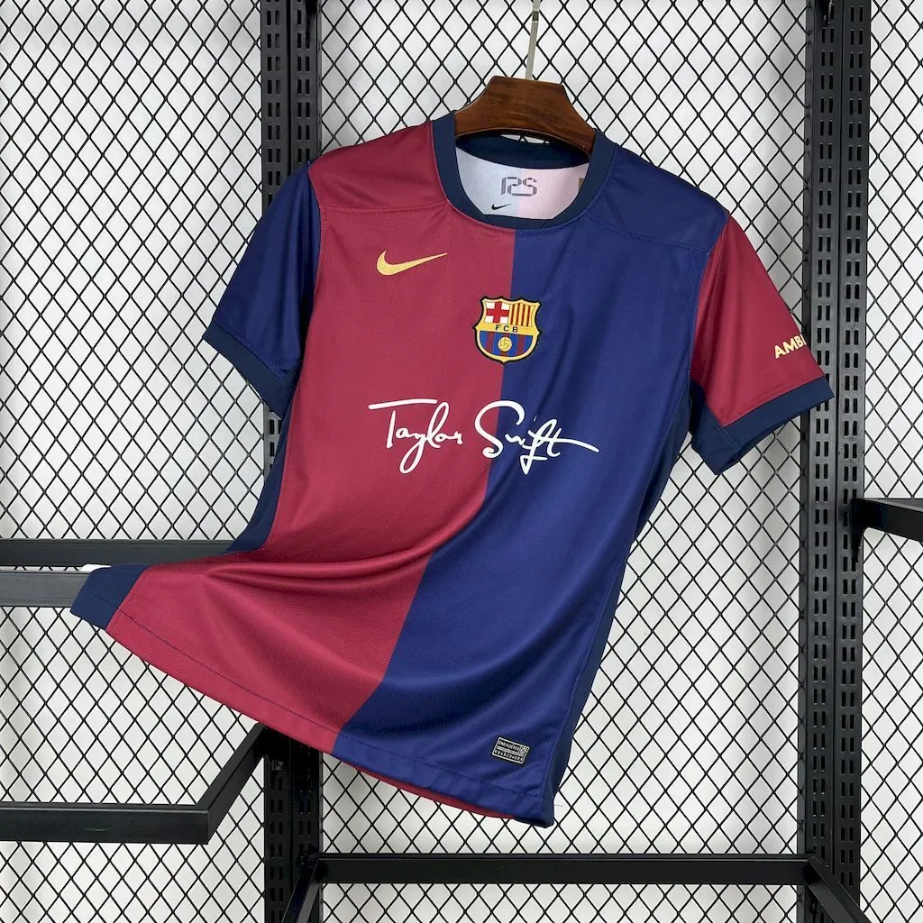 24-25 Barcelona x Taylor Swift Home Kit Football T-Shirt AAAAJersey Supply Yupoo 2