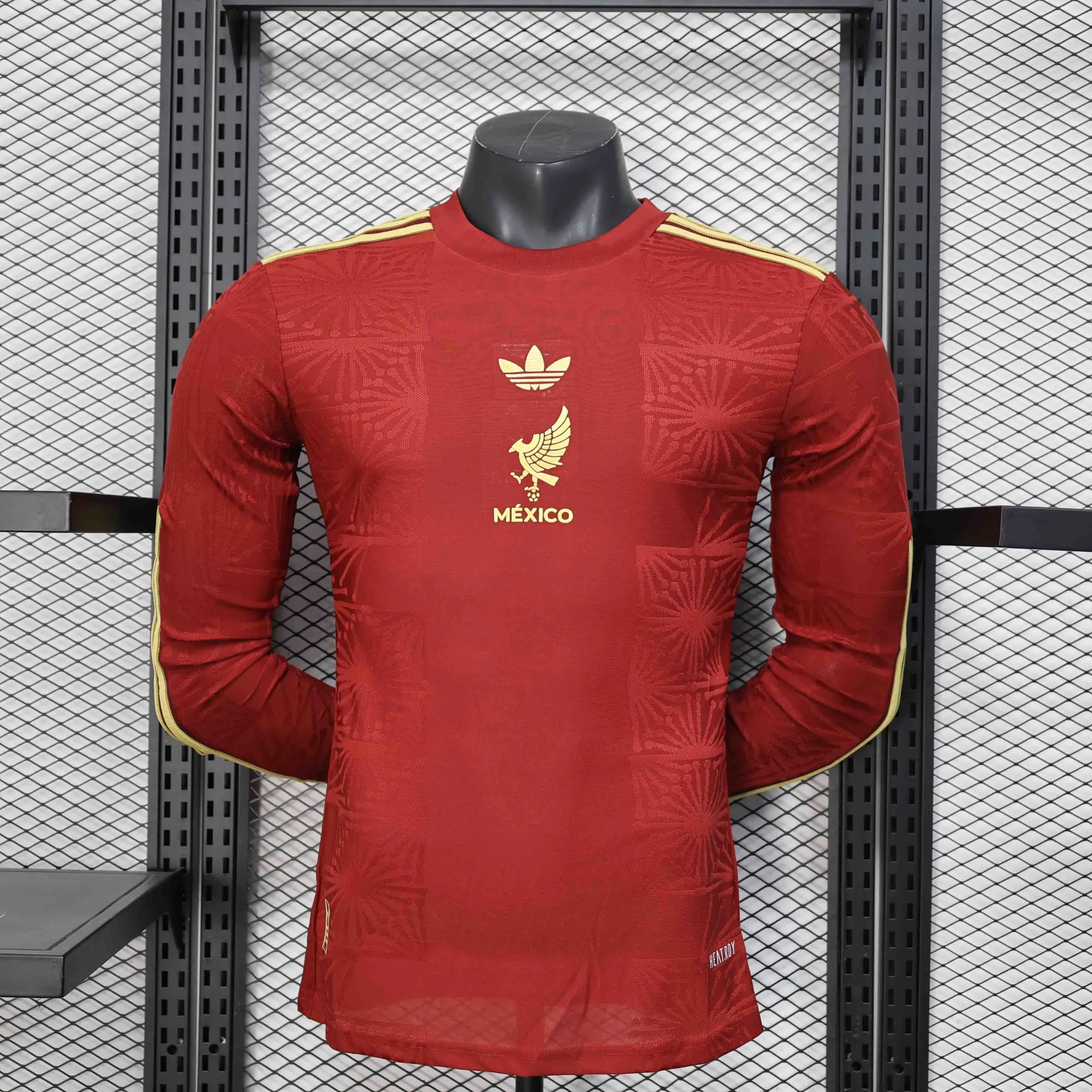 2025 Mexico Gold Cup Red Long Sleeve Kit Player Version Shirt AAAAJersey Supply Yupoo 2