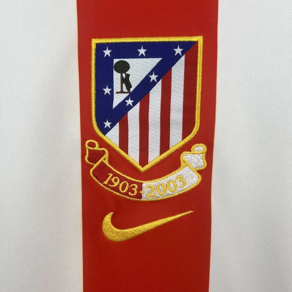 1903-2003 Atletico Madrid Centennial Anniversary Retro Kit Vintage Shirt AAAAJersey Supply Yupo 4