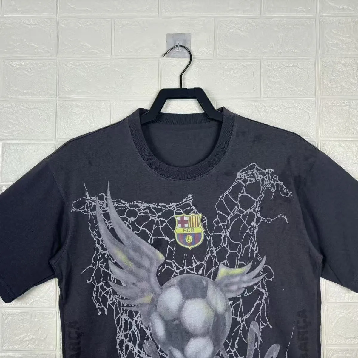 2025 New Barcelona Travis Commemorative Edition Loose Short Sleeve Casual T-Shirt 1