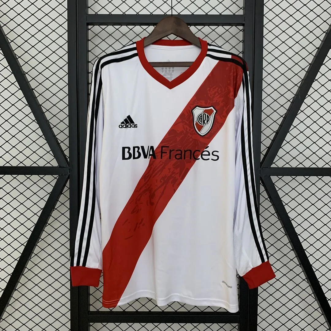 13-14 River Plate Home Retro Long Sleeve Kit Vintage Shirt AAAAJersey Dropship Yupoo 8