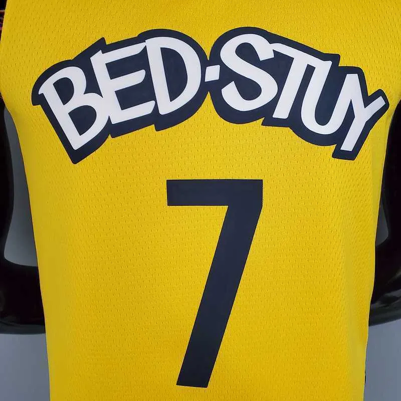 Durant #7 Brooklyn Nets Commemorative Edition Yellow 7
