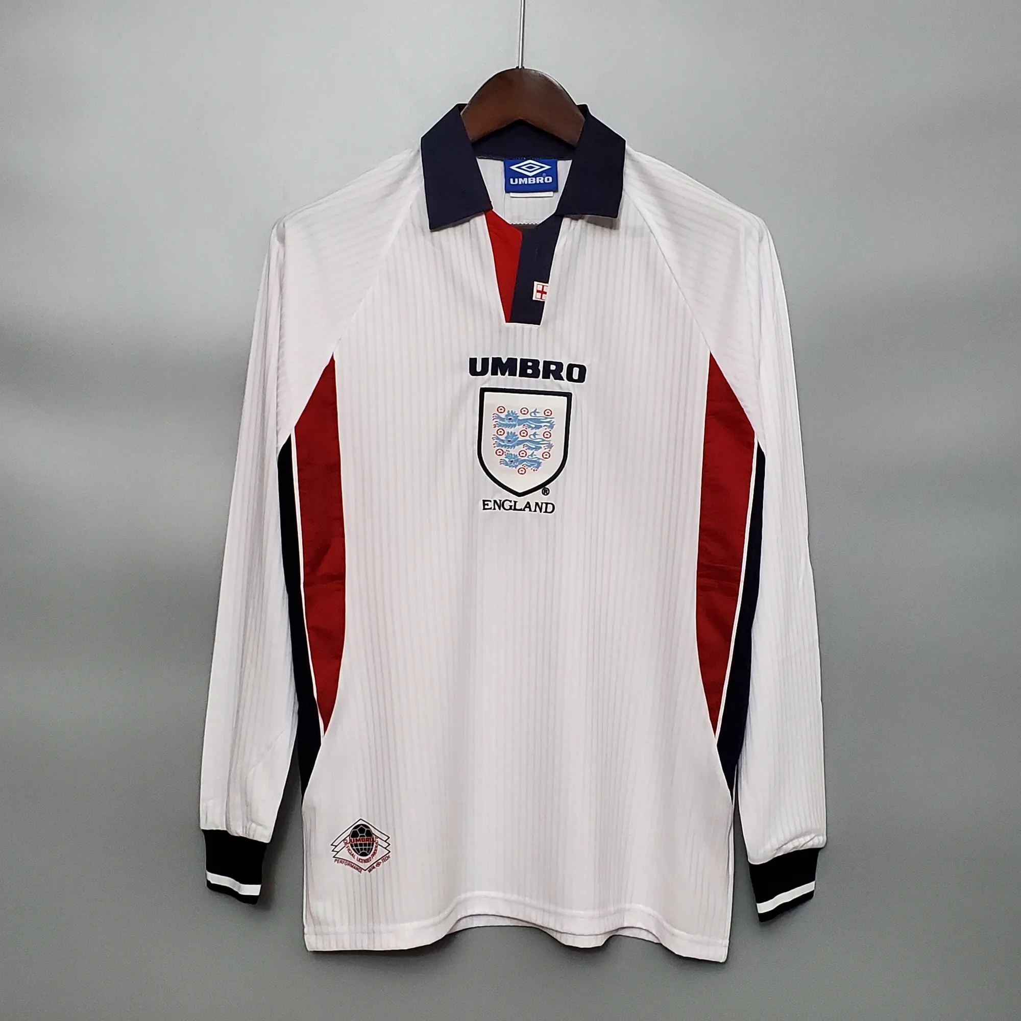 1998 England home long sleeve 12
