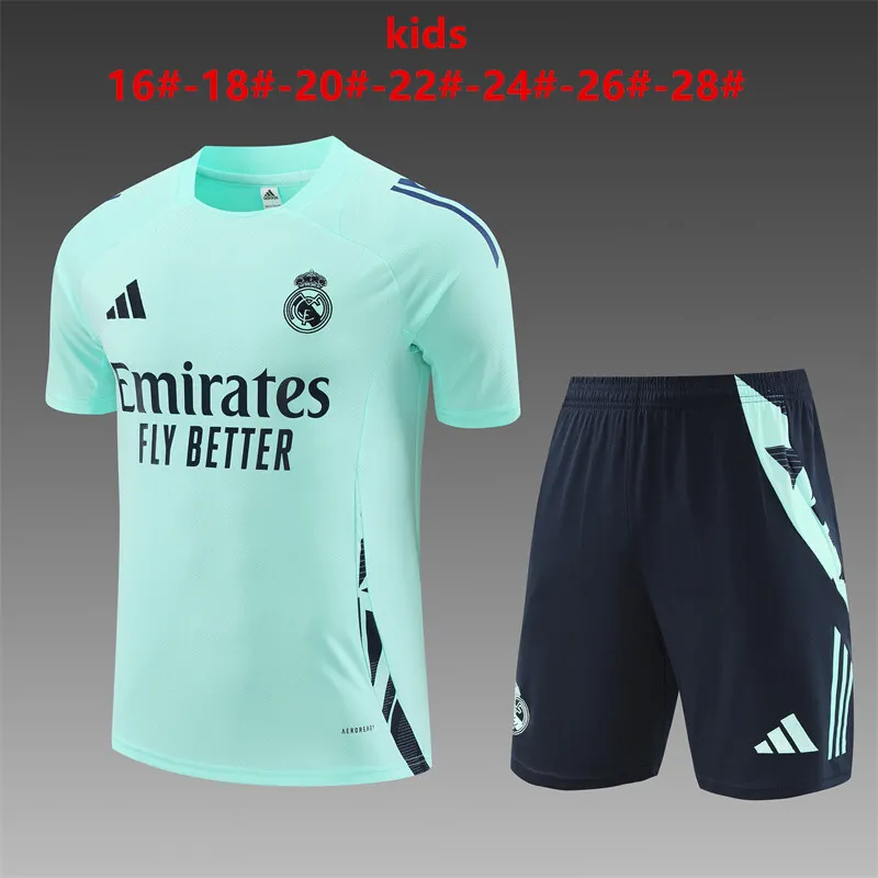 24-25 Real Madrid Training Kids Soccer Jerseys Football Shirts 1