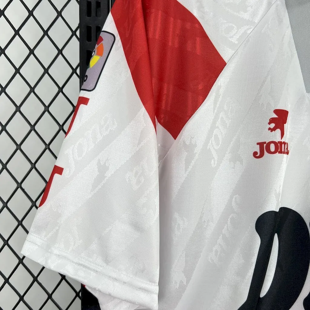 94-95 Rayo Vallecano Home Retro Kit Vintage Shirt AAAAJersey Supply Yupoo 1