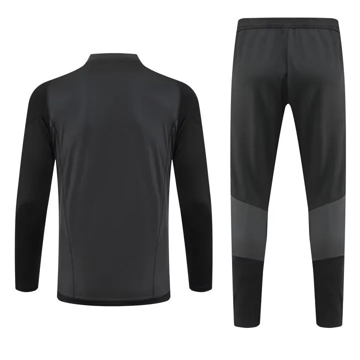 23-24 Real Madrid Long Sleeve Kits Black Training Suit Football Jerseys Yupoo 2