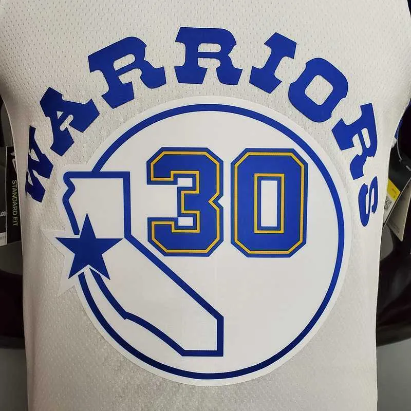 Retro version CURRY#30 Golden State Warriors white 4