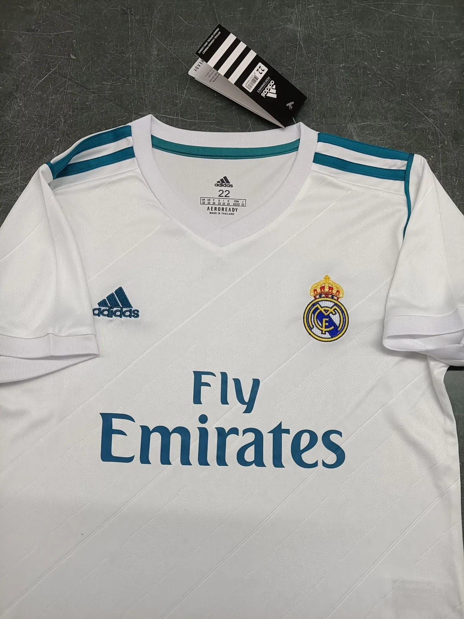 17-18 Real Madrid Home Retro Kids Kit Size-16-28 Soccer Jersey Yupoo 1