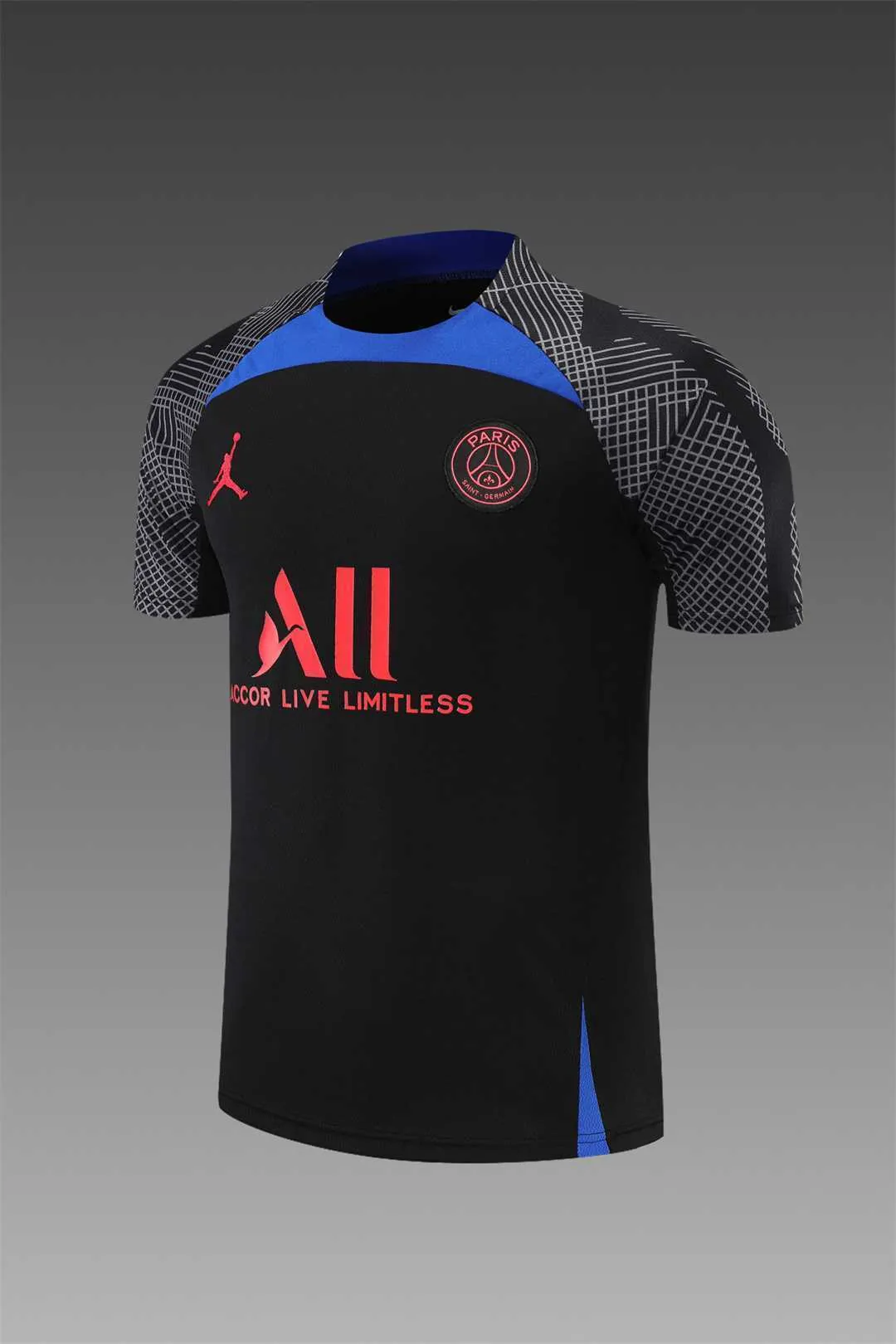 22-23 PSG training suit short sleeve kit Black Blue 7
