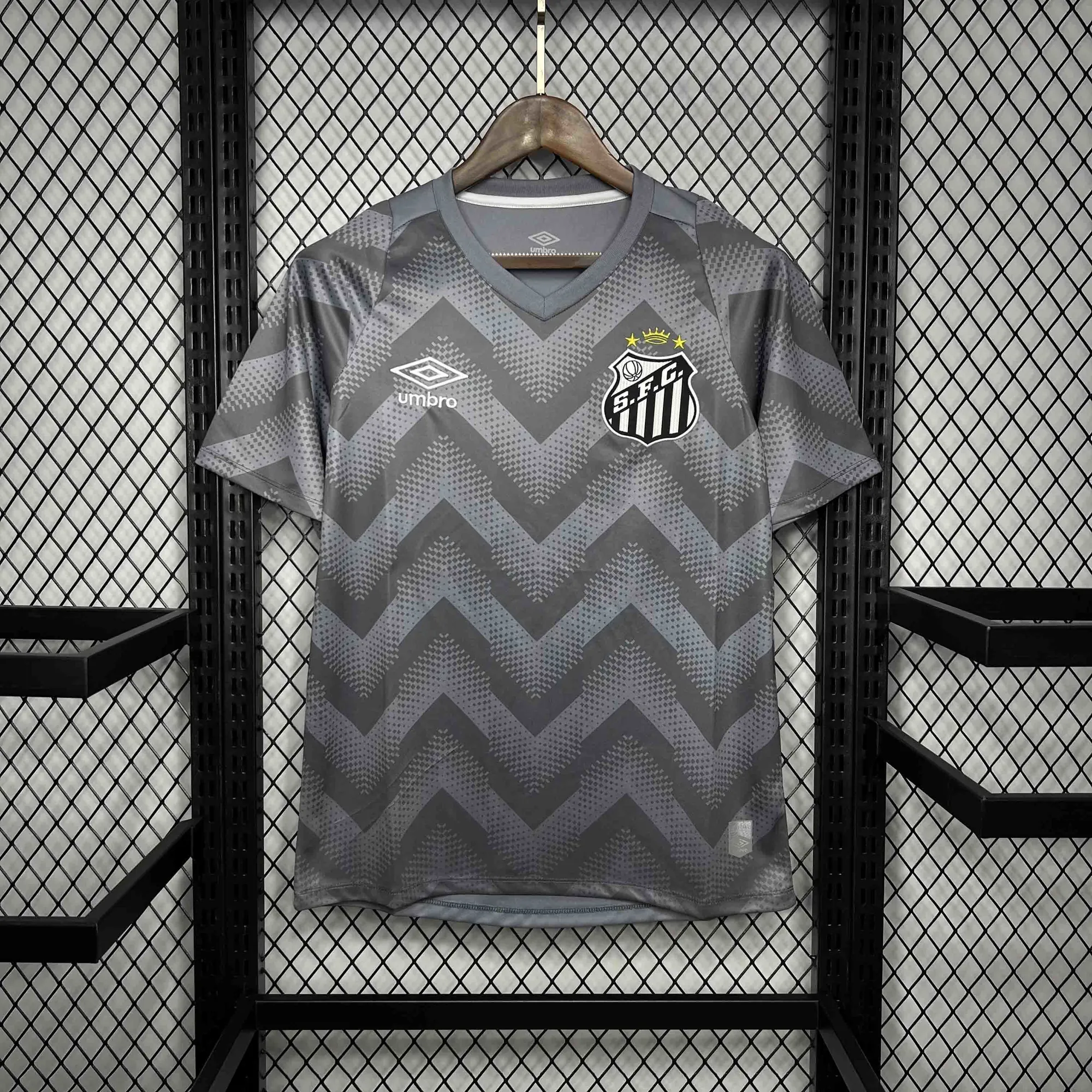 24-25 Santos Training Grey Kit Soccer Apparel AAAAJerseys Dropshipping Yupoo 5