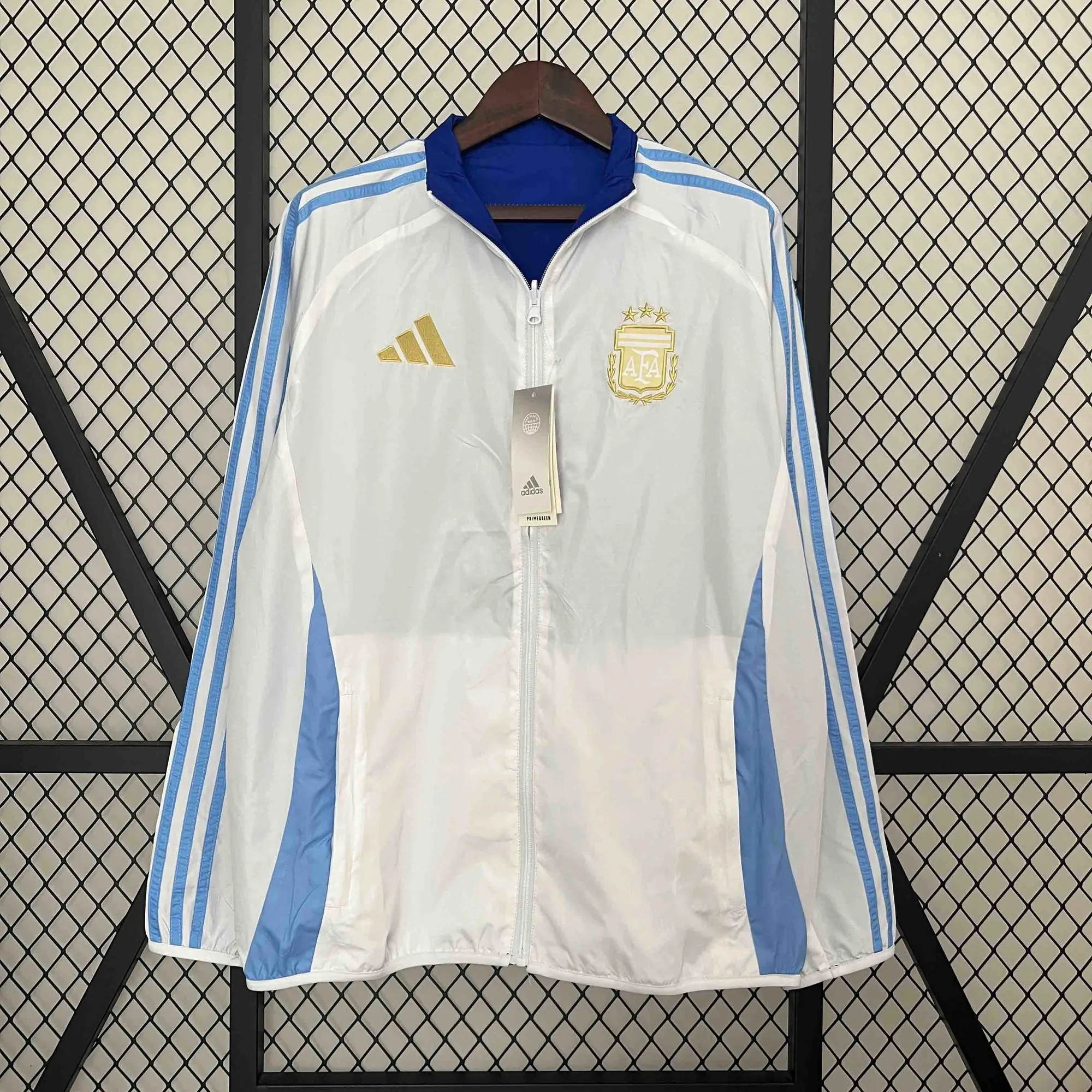 2024 Argentina Trench Coat Reversible Windbreaker Double-Sides Jacket Soccer AAAAJersey Yupoo 6