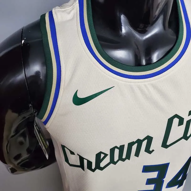 Antetokounmpo#34 Bucks Beige 1