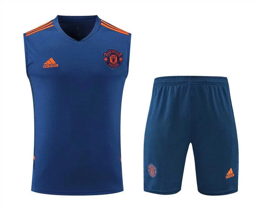 22-23 Manchester United vest training suit kit navy blue 7